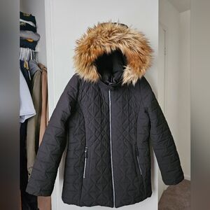 Marc New York Medium puffer jacket detachable hood zip up lightweight